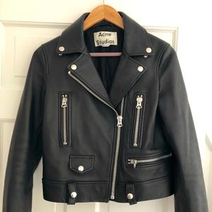 Acne Mock Leather Moto Jacket